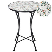 BISTRO STOLEK 60/60 cm Kov Černý Collio - bílá, kov (60/60/75cm) - Beliani