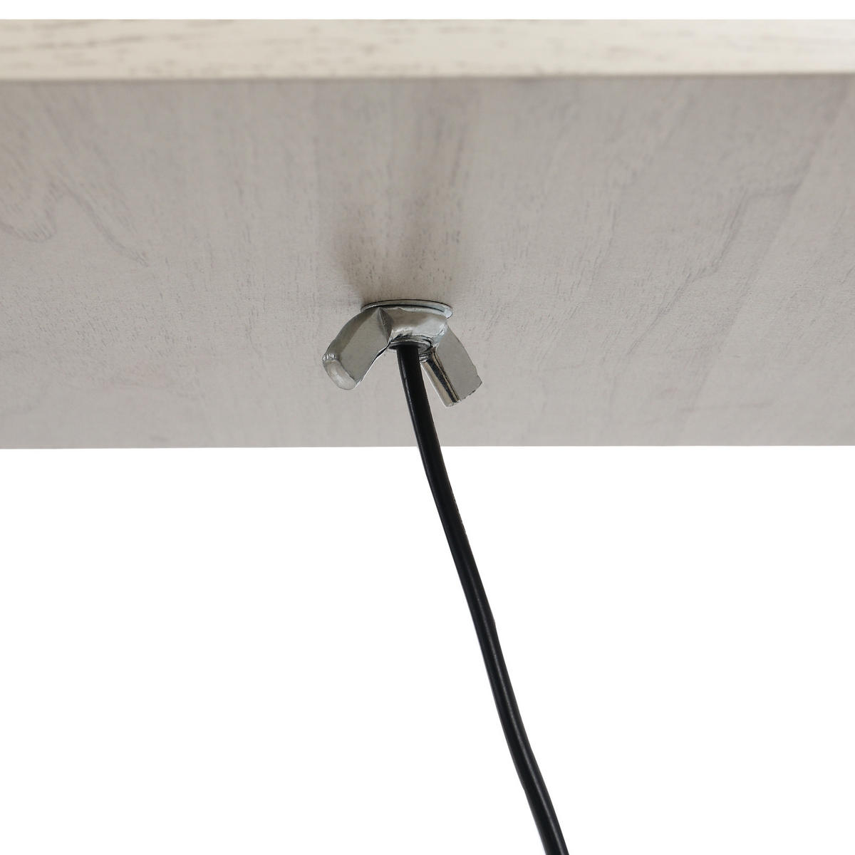 GOLVLAMPA med 3 hyllor E27 upp till 40 W E1-MDF ek+vit - Cremefärgad, Textil (26/26/160cm) - HOMCOM