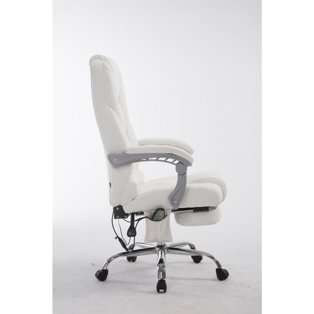 Thumbnail - TPFLiving Bürostuhl, Weiß, Textil, 68x127x64 cm, Arbeitszimmer, Bürostühle, Chefsessel
