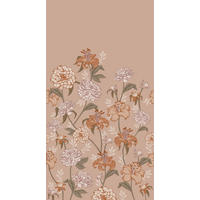 FOTOTAPETE Blumenmuster 150 x 279 cm - Terracotta, Papier (150/279cm) - ESTAhome