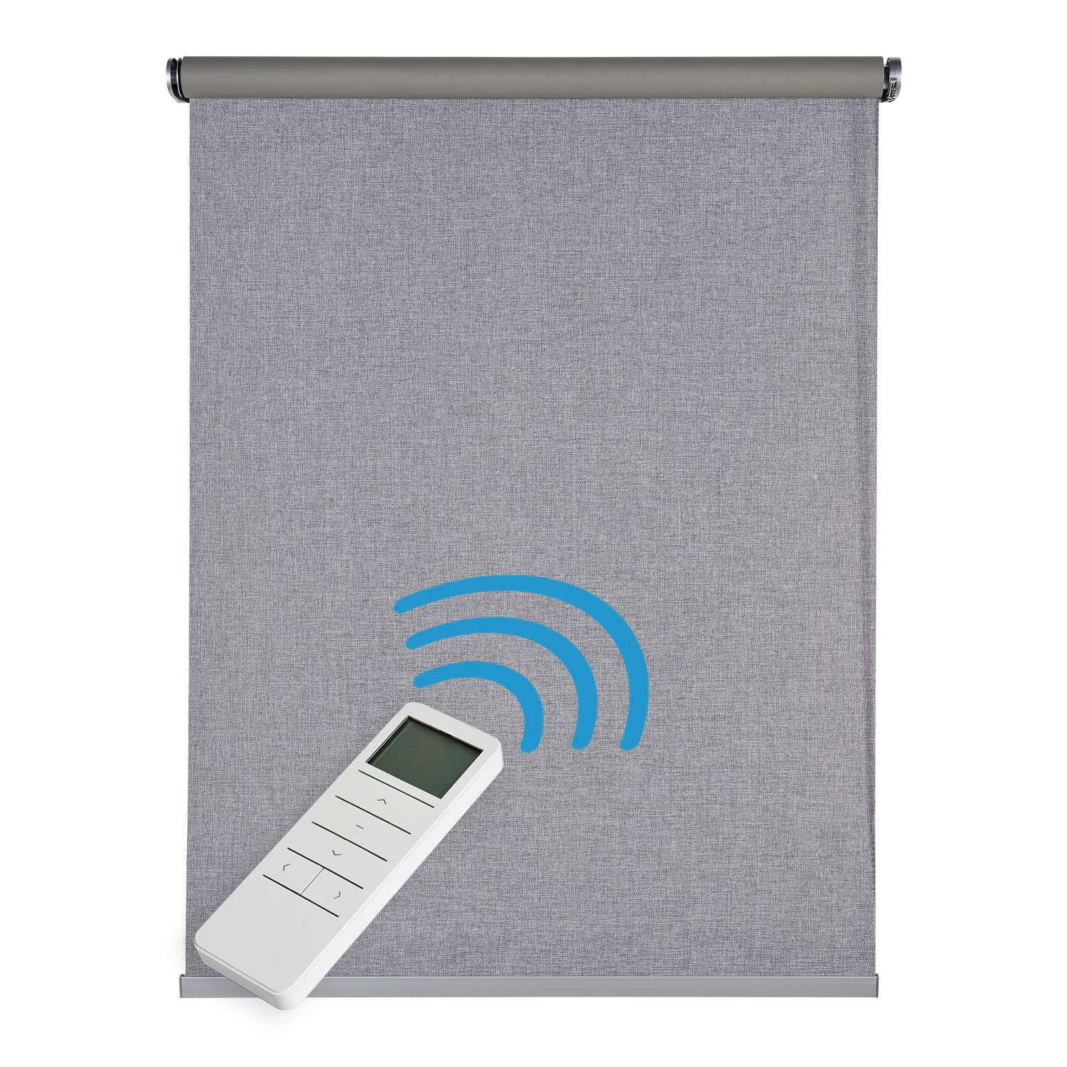 ROLLO motorisiert Silbergrau, 100 x 250 cm - Grau, Kunststoff (100/250cm) - STORESDECO
