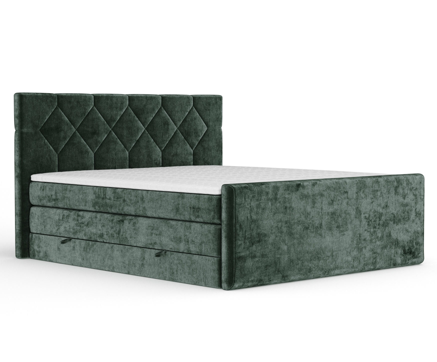 BOXSPRINGBETT Toma Grün 180/200 cm - Schwarz/Grün, Holz/Holzwerkstoff (180/200cm) - Maison de Reve