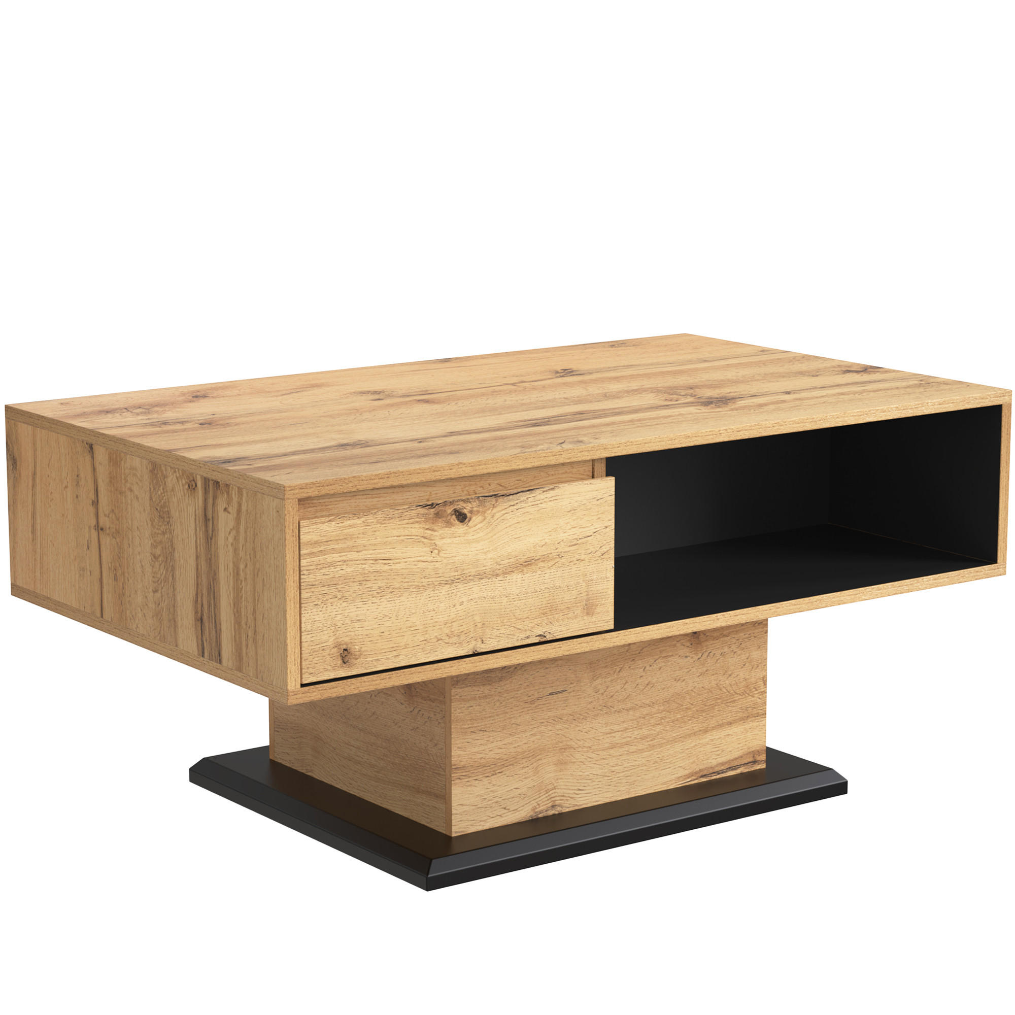 COUCHTISCH Schwarz und Braun 100/47/60 cm - Braun, Holzwerkstoff (100/47/60cm) - Urban Meuble