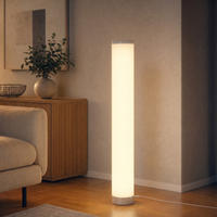 LED-DIGITALE-LICHTSÄULE - dimmbar mit Fernbedienung und RGB-Farbwechsel für modernes Ambiente - Weiß, Kunststoff (13/13/104cm) - Northpoint