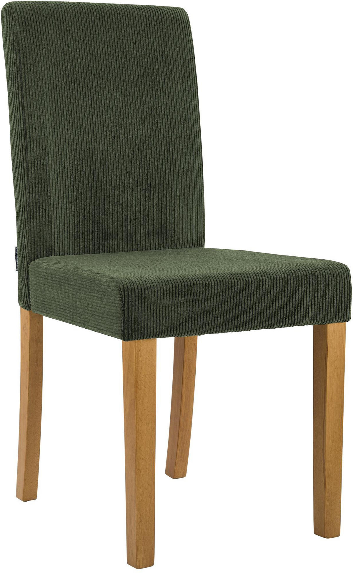ESSZIMMERSTUHL Cord Grün - Naturfarben/Grün, Holz/Textil (41/91/47cm) - CLP