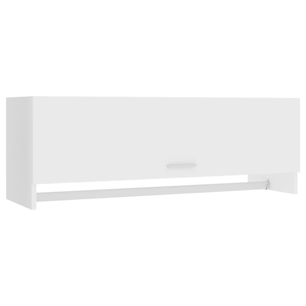 HÄNGESCHRANK mit 1 Kleiderstange 100/32,5/35 cm aus Holzwerkstoff Weiß - Weiß, Holz (100/35/32.5cm) - vidaXL