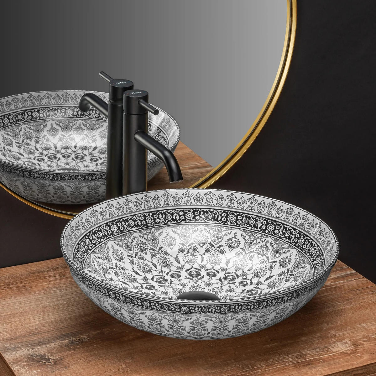 AUFSATZWASCHBECKEN Rea Arte Dark Grey - Dunkelgrau, Keramik (40/11.5/40cm) - REA