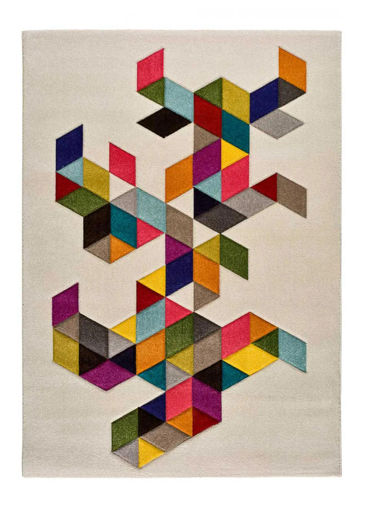 KURZFLORTEPPICH Mehrfarbig Boutique 80/150 cm - Beige/Multicolor, Naturmaterialien/Textil (80/150cm) - Atticgo