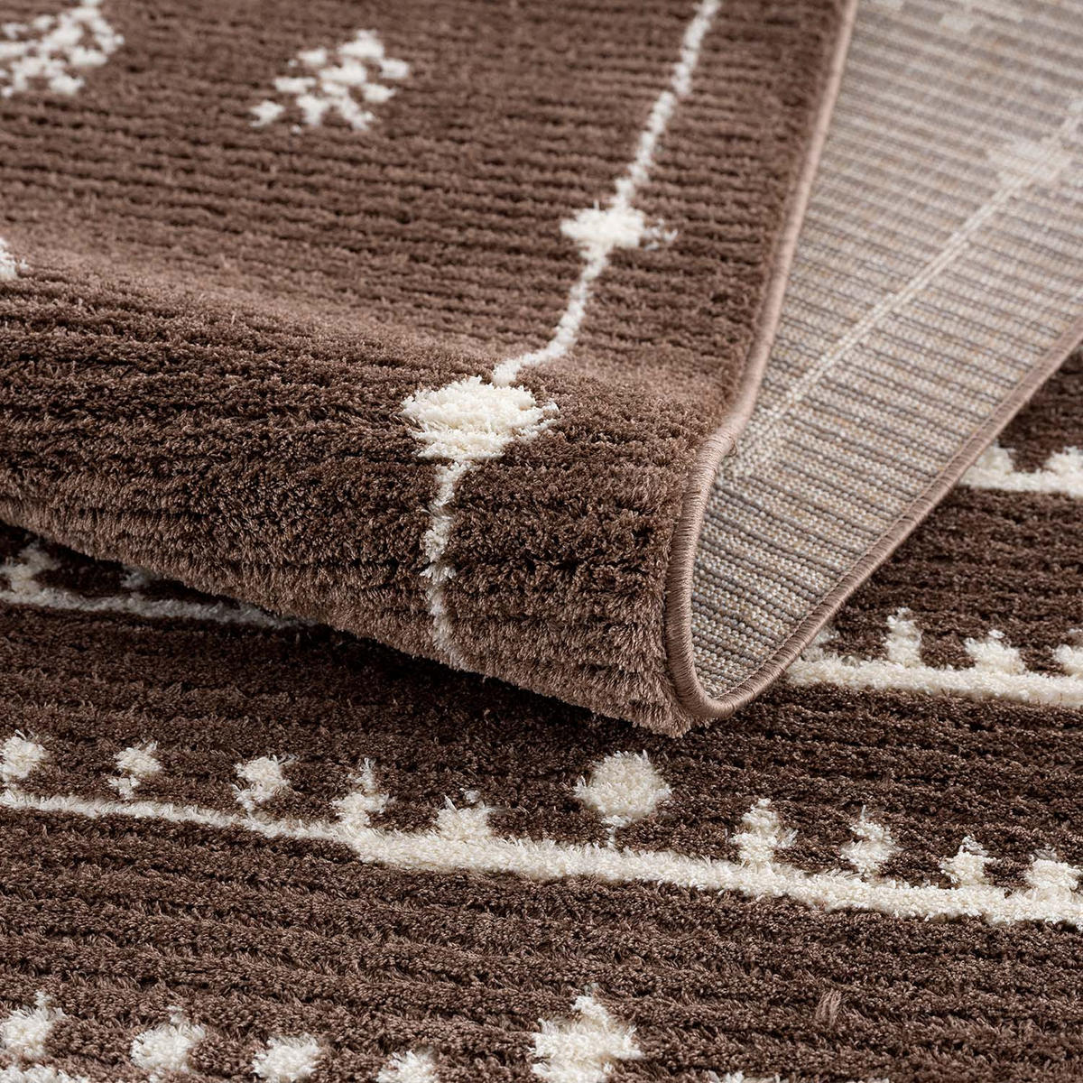 KURZFLOR-TEPPICH April 2308 Braun 80x300 cm - Braun, Textil (80/300cm) - carpet city