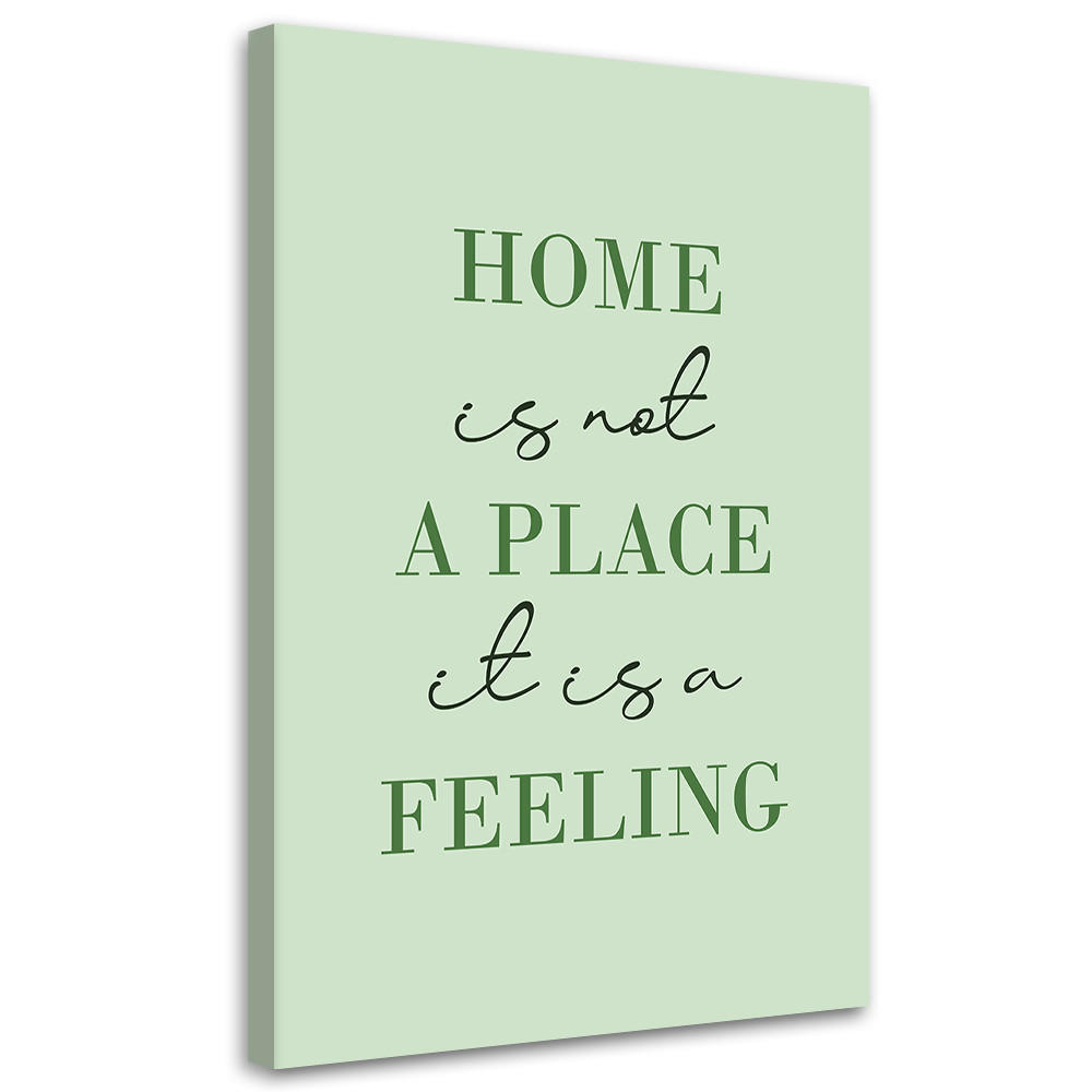 WANDBILD beschriftung home - Grün, Textil (40/60cm) - Feeby