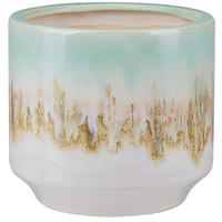 BLUMENVASE Steinzeug bunt Cyme - Multicolor, Stein (15cm) - Beliani