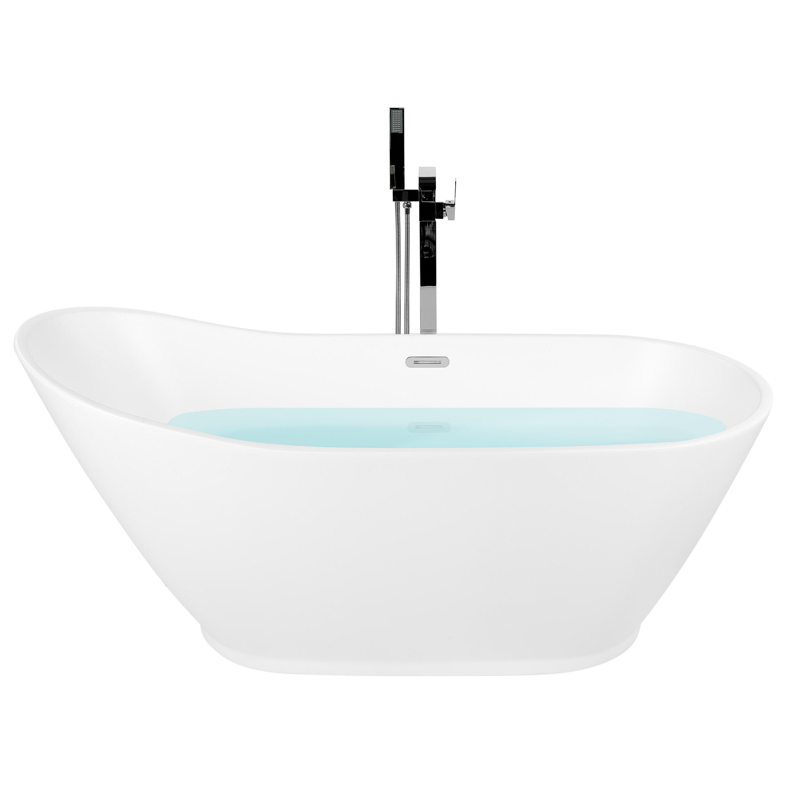 BADEWANNE FREISTEHEND 75x170x73 cm weiß Londrina - Weiß, Kunststoff (75/73/170cm) - Beliani