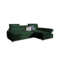 ECKSOFA Schlafsofa Anton Xs In Esito - Dunkelgrün, Holzwerkstoff/Textil (260/170cm) - Fun Möbel