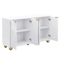 SIDEBOARD 120/35/71,5 cm in Weiß mit 4 Türen und verstellbaren Einlegeböden - Weiß, Holzwerkstoff (120/71.5/35cm) - Flora Grace