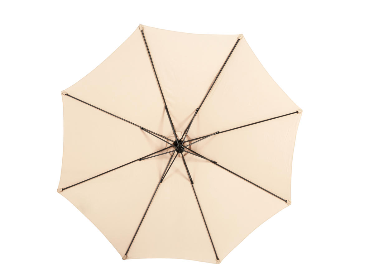 SONNENSCHIRM 14,8 Fuß, khaki (ohne Sockel) - Braun, Metall (31/193cm) - Kaket