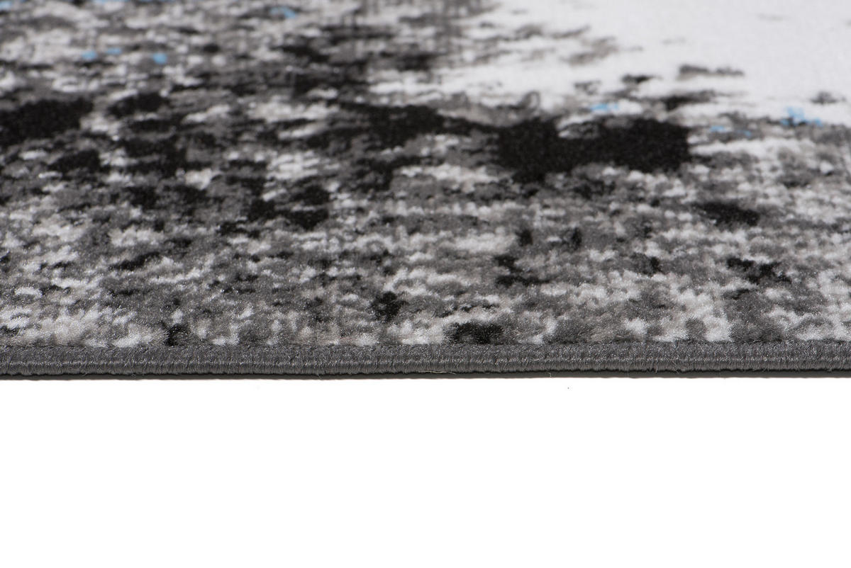 TEPPICH MAYA Blau Meliert Streifen Splash 250/300 cm - Blau, Textil (250/300cm) - Tapiso