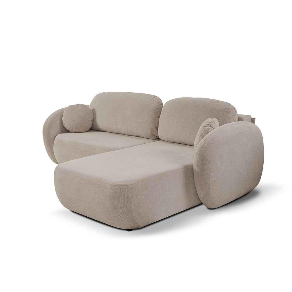 Pillovely Ecksofa Beige 248x86.5x174 cm