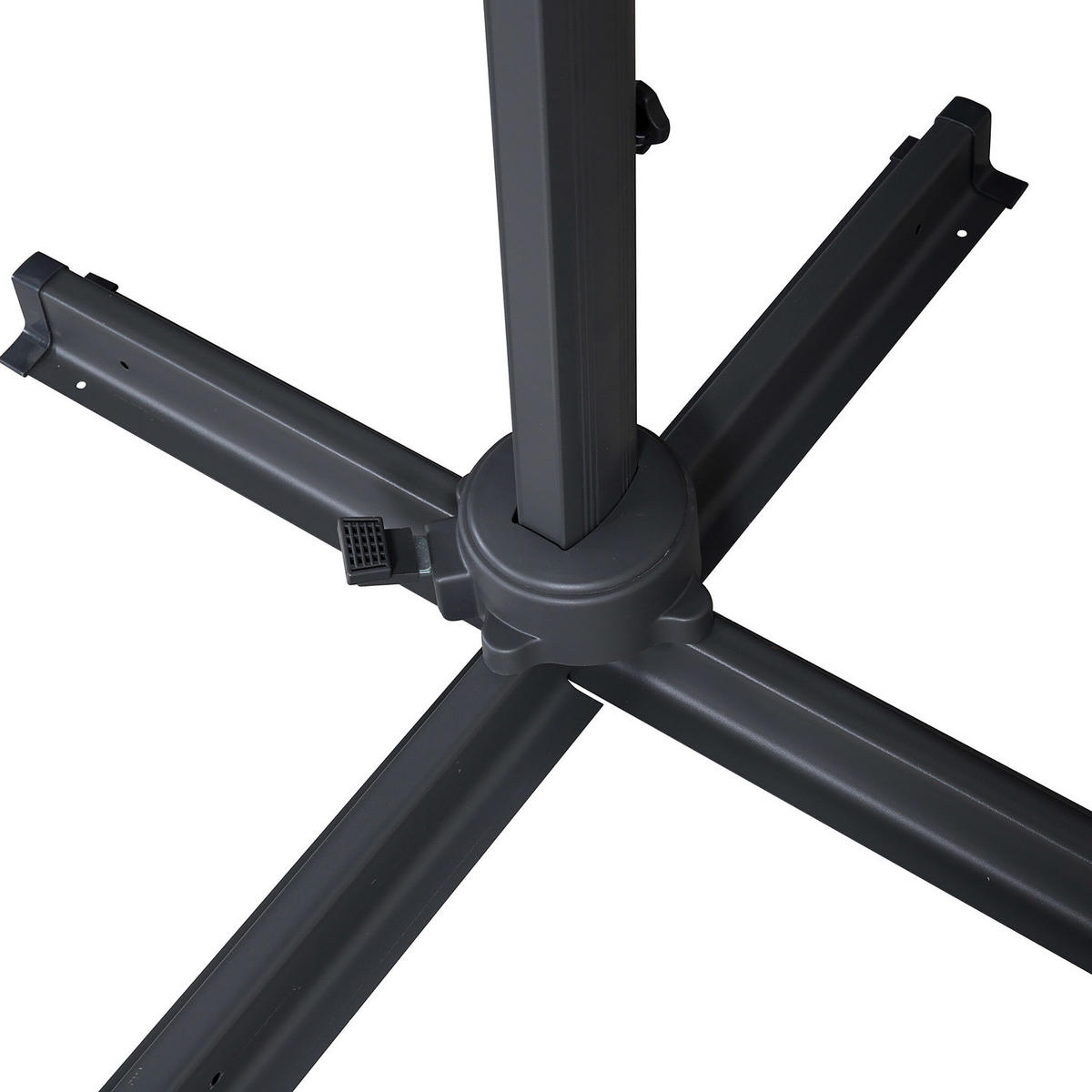 AMPELSCHIRM - Schwarz - Aluminium - 350 x 270 x 350 cm - Schwarz, Metall (350/350cm) - home24