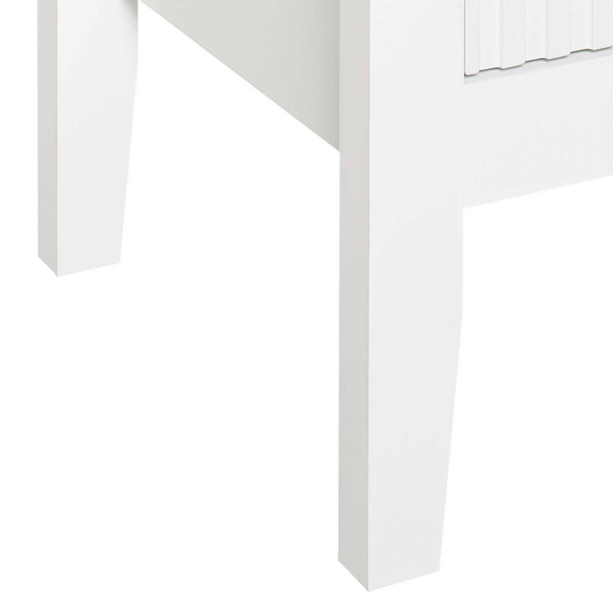 NACHTTISCH mit 2 Schubladen Weiß Assisi - Weiß, Holzwerkstoff (35/48/62cm) - Beliani