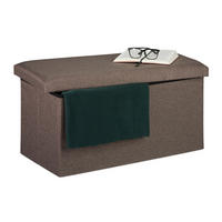 SITZBANK - Anthrazit, Holzwerkstoff/Textil (76.5/38/38.5cm) - Relaxdays