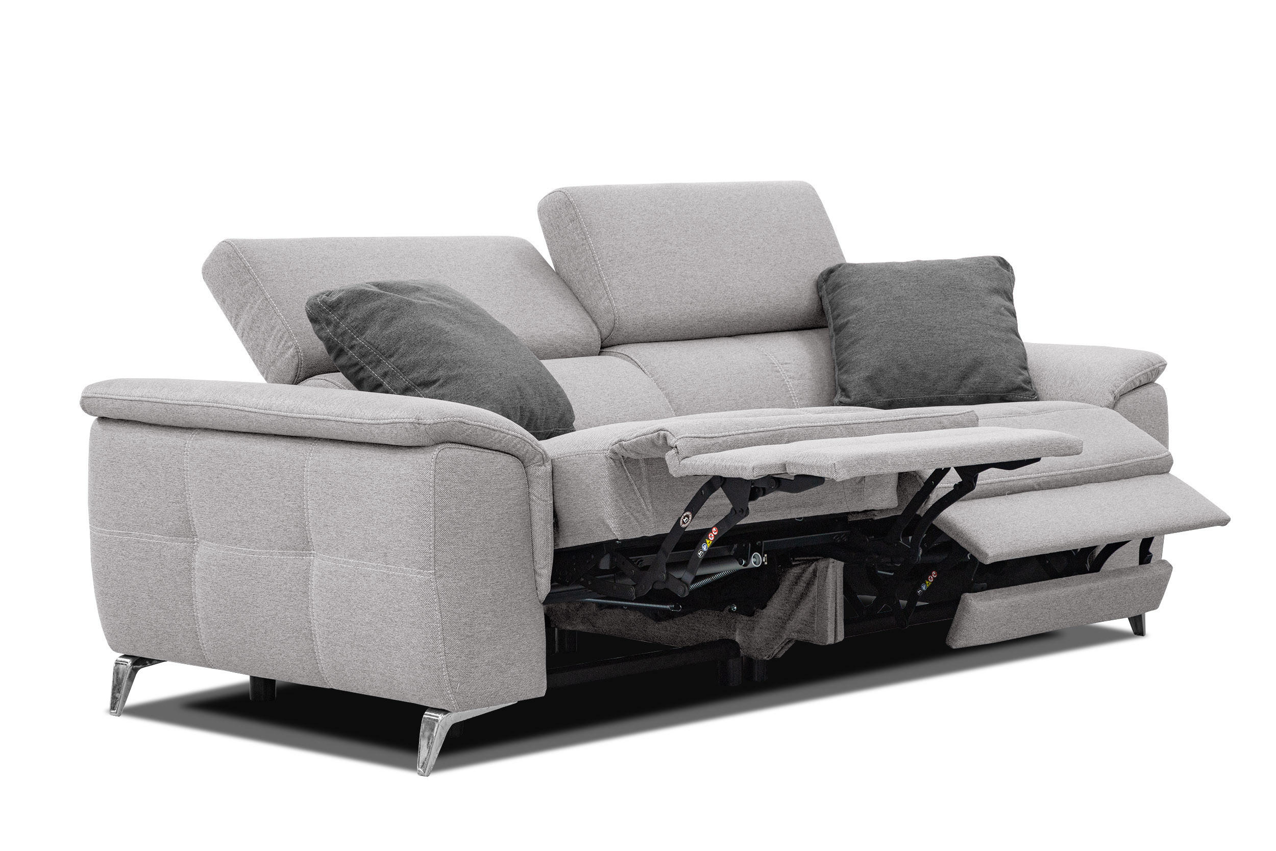 Thumbnail - Courtois Laville Sofa, Hellgrau, Textil, Rechteckig, 214x83x105 cm, Wohnzimmer, Sofas & Couches, Sofas, Heimkino Sofas