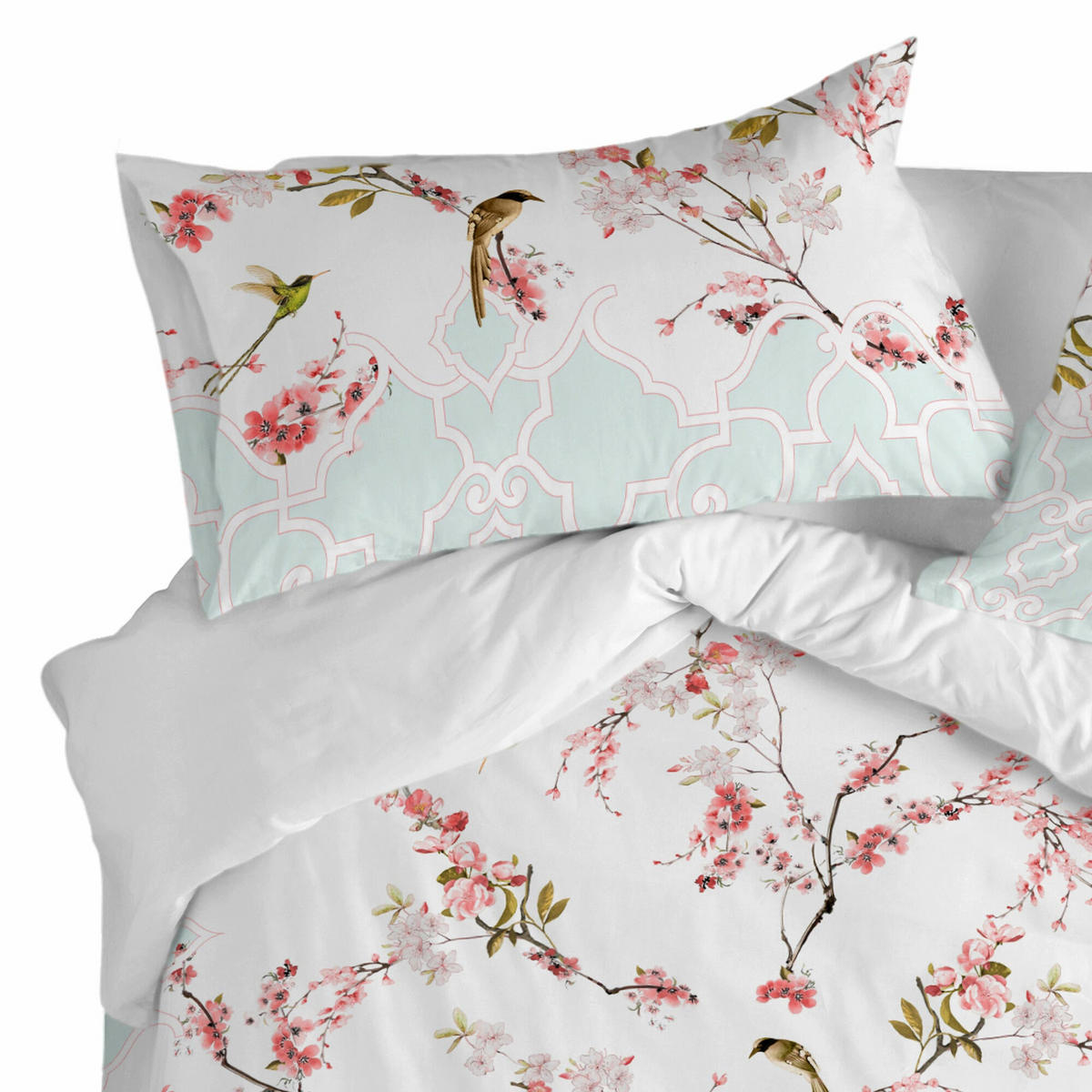 KISSENBEZUG sakura 50x75 cm (x2) mehrfarbig - Multicolor, Textil (50/75cm) - Happy Friday