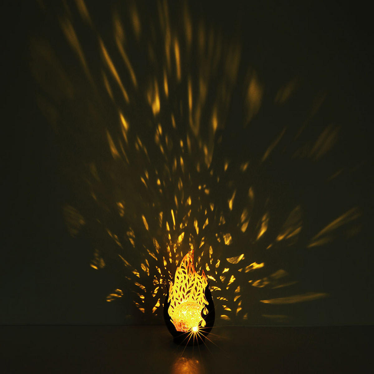 LED AUSSENLEUCHTE Metall Schwarz Gold - Schwarz, Glas (16.5/12.5/26.5cm) - Globo Lighting