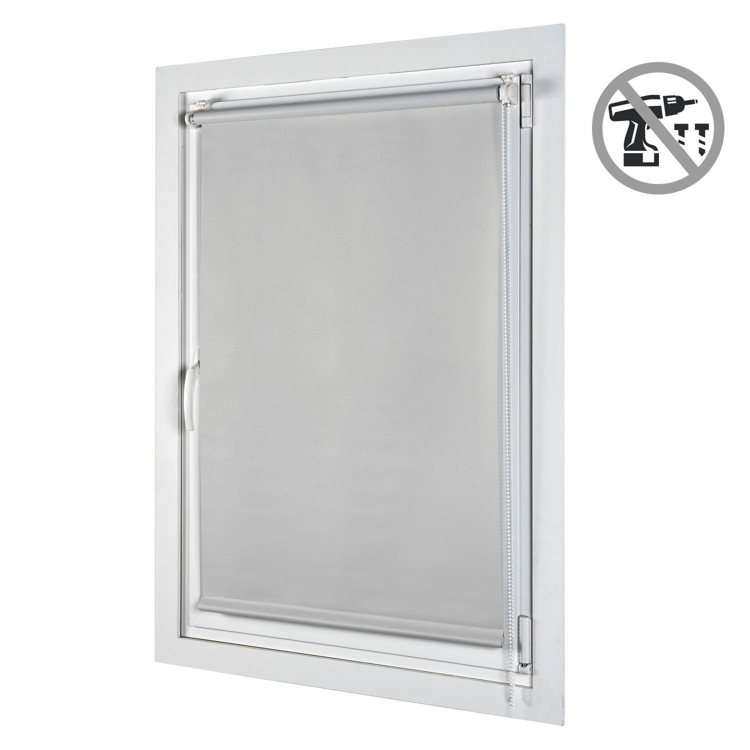 VERDUNKELUNGSROLLO, Hellgrau, 120 x 180 cm - Grau, Kunststoff (120/180cm) - STORESDECO