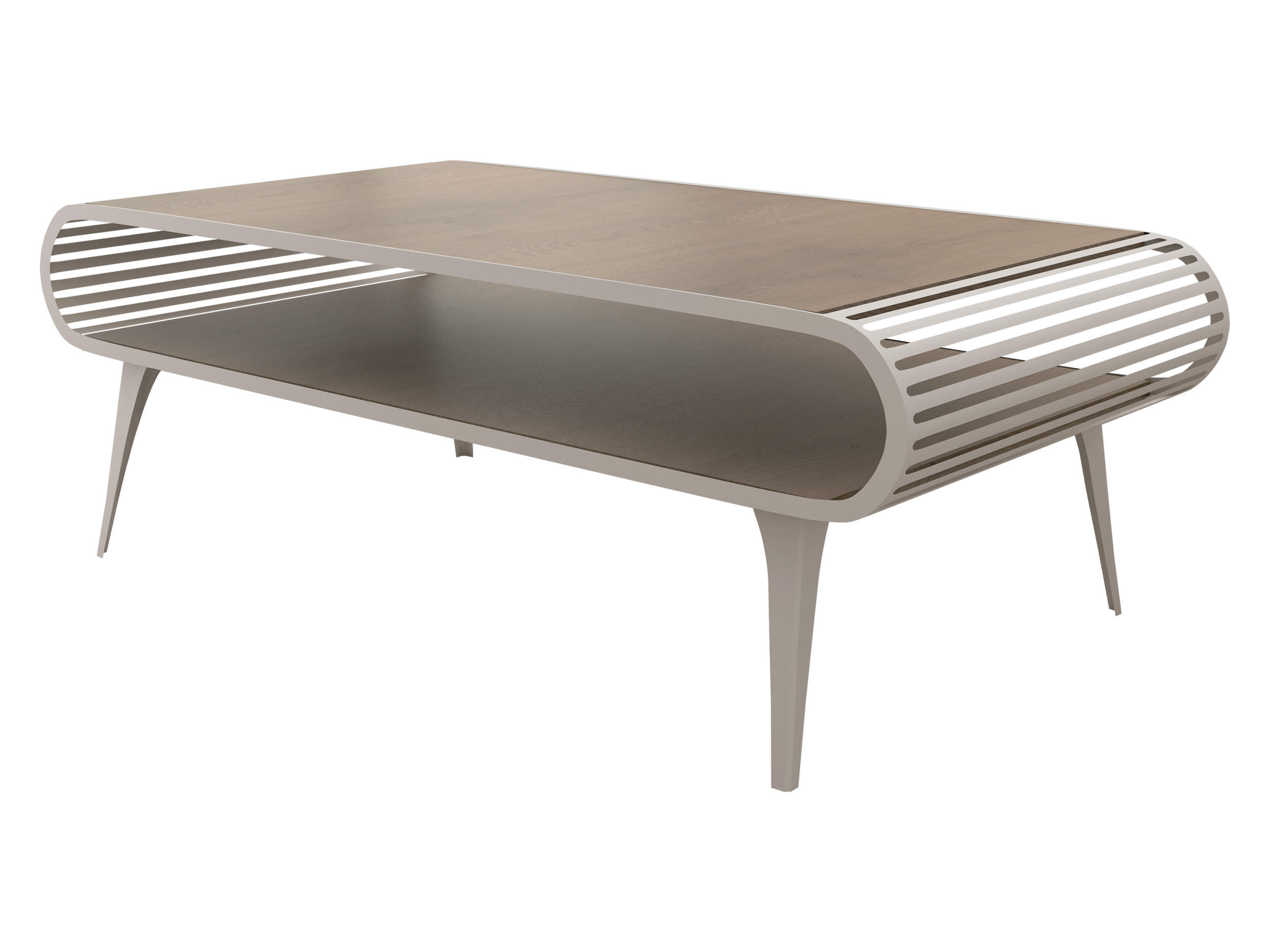 COUCHTISCH Aristo Cashmere - Kaschmir/Eichefarben, Holzwerkstoff/Metall (60/120/44cm) - MIRJAN24