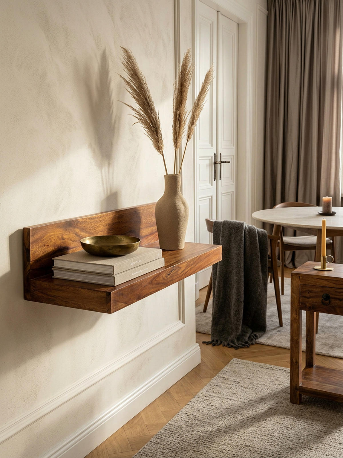 WANDREGAL NAKO Massivholz Flexibles Design Landhausstil, Braun 60x23x17 cm - Braun, Holz (60/17/23cm) - KADIMA DESIGN