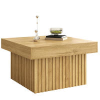 COUCHTISCH 79/79/46 cm aus MDF und Spanplatte, pflegeleicht und vielseitig, Natur - Naturfarben, Holzwerkstoff (79/79/46cm) - Redom