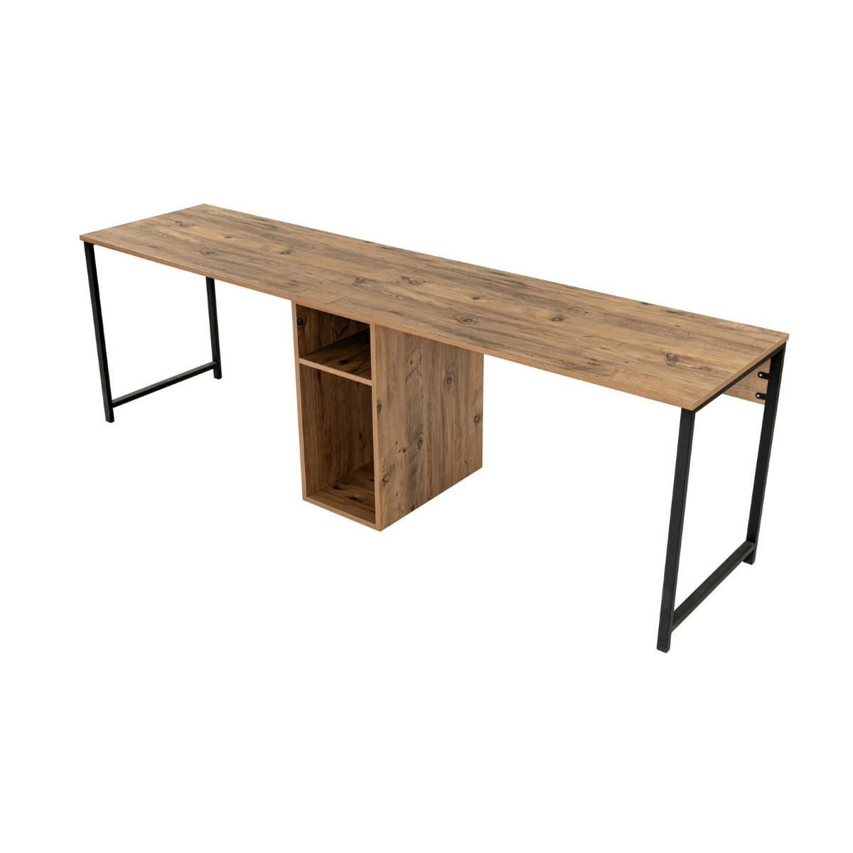 Calicosy Doppelschreibtisch Beige 60x74x240 cm