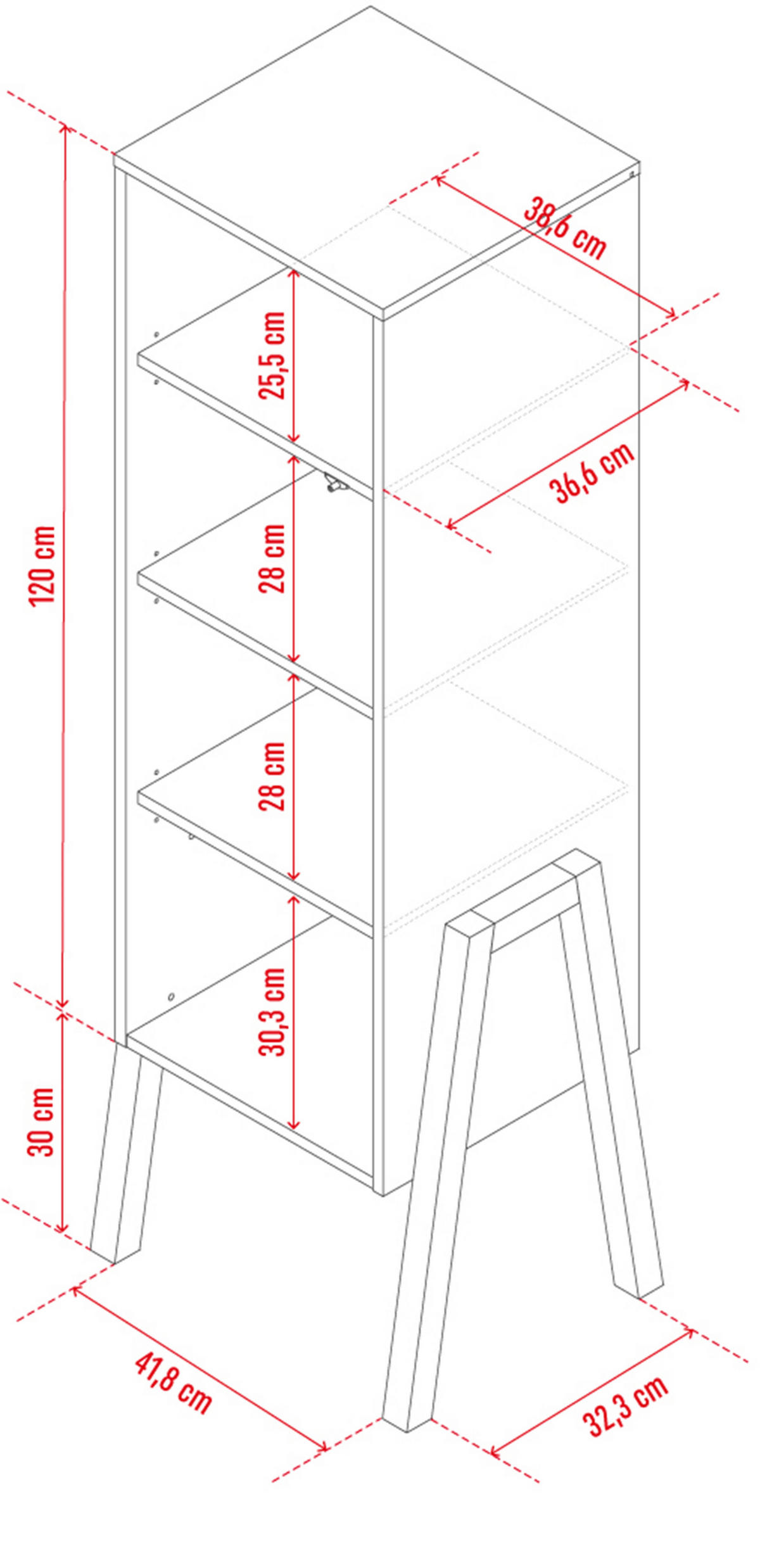KLEIDERSCHRANK SPOT 1-TÜRIG - Weiß, Holzwerkstoff (49.5/150/40cm)