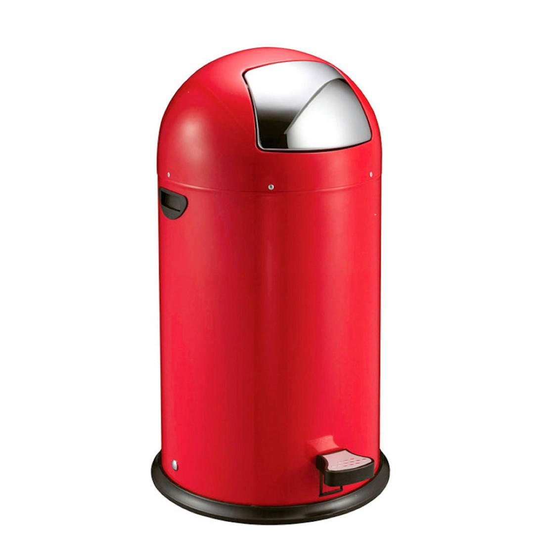 MÜLLEIMER Stilvoller Eleganter Mit Starkem Fußpedal und Verzinktem Inneneimer 40 Liter 74 x 41,5 x 47,5 cm Rot - Rot, Metall (41.5/74/47.5cm) - PROREGAL
