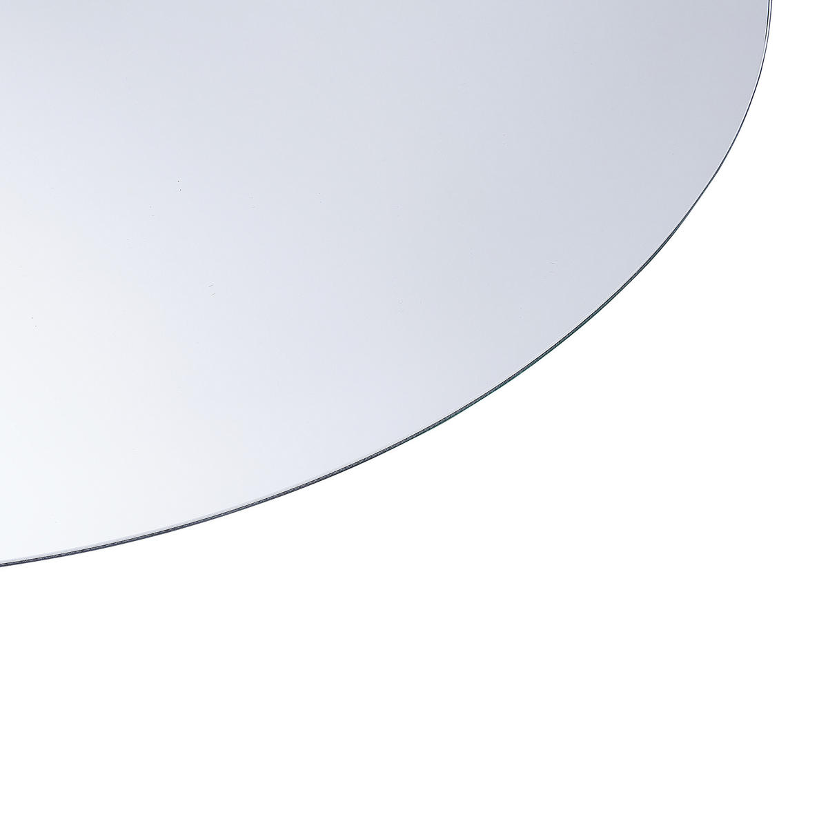 BADSPIEGEL mit LED-Beleuchtung oval 60/80 cm Mazille - Silberfarben, Glas (60/80/3cm) - Beliani