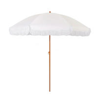 SONNENSCHIRM, Ecru, Schirmdurchmesser: 185 cm - Ecru, Textil (185/185cm) - Authentics