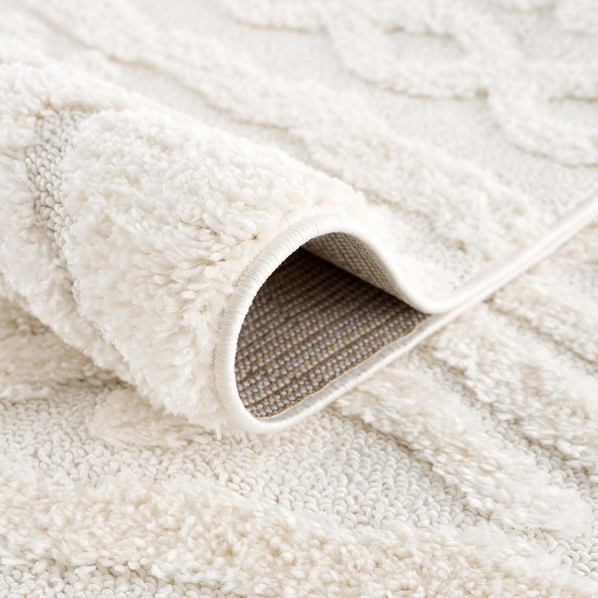 HOCHFLOR-TEPPICH Focus 3382 Creme 120x120 cm Rund - Creme, Textil (120/120cm) - carpet city