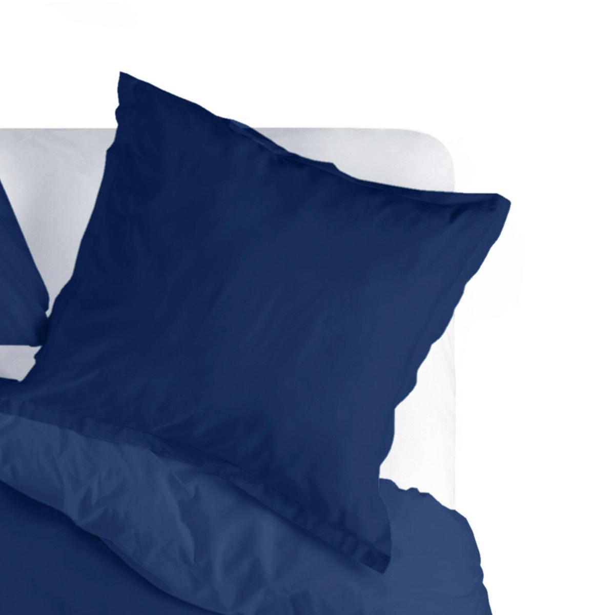 KISSENBEZUG basic 60x60 cm (x2) dunkelblau - Blau, Textil (60/60cm) - Happy Friday