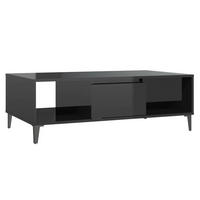 COUCHTISCH Hochglanz-Schwarz 103,5x60x35 cm Holzwerkstoff - Schwarz, Holzwerkstoff (103.5/60/35cm) - furnicato