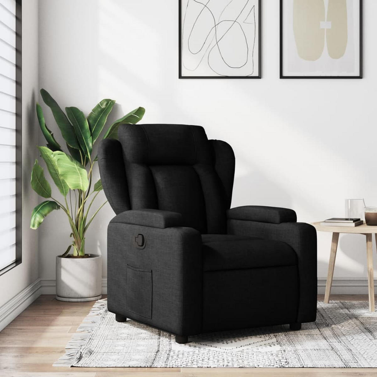 FERNSEHSESSEL Lorusso Schwarz - Schwarz, Metall (77/100/94.5cm) - Nettlife