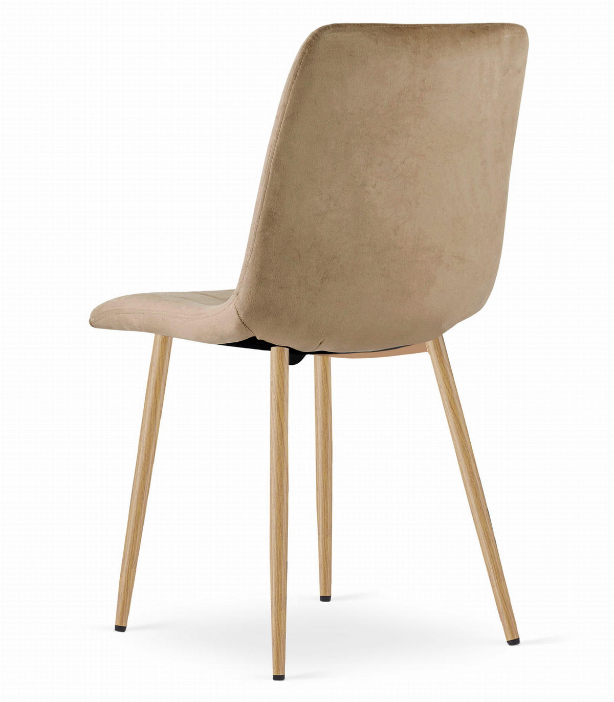 ESSZIMMERSTUHL 2-er Set JEWA brauner Sitz, Beine in Holzfarbe - Eichefarben/Braun, Textil (43/90/51cm) - Valora