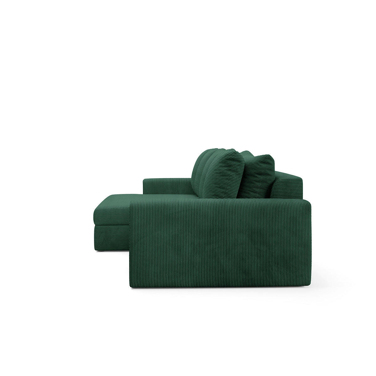 ECKSOFA Paola 3 Sitzplätze Tannengrün - Grün, Holz (272/167cm) - Petits-meubles