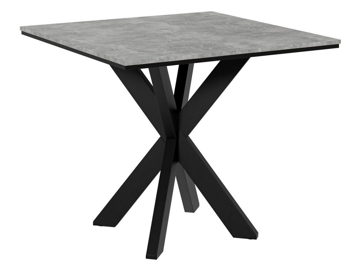 ESSTISCH Paro - Schwarz/Grau, Holzwerkstoff/Metall (90/90/74cm) - MIRJAN24