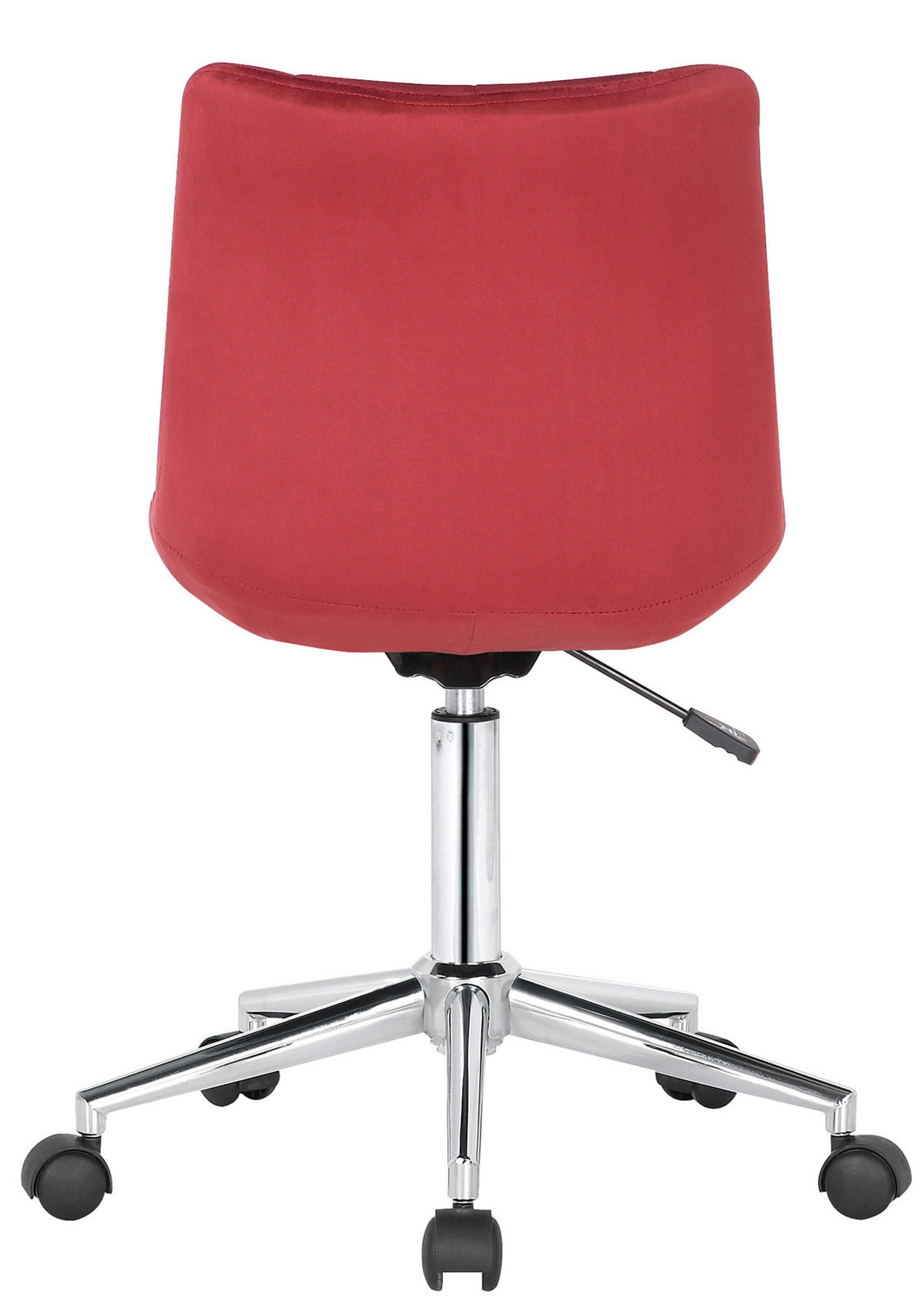 BÜROSTUHL Auronix Samt rot - Chromfarben/Rot, Metall (46/96/62cm) - TPFLiving
