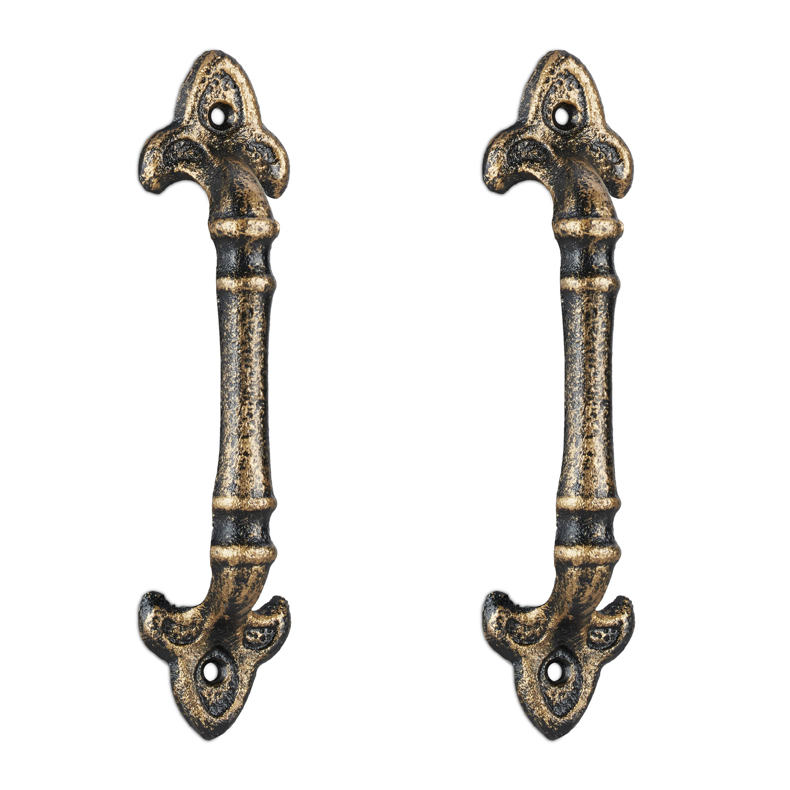 2XRETRO úchyty - viacfarebná, kov (4.5/20/4cm) - Relaxdays