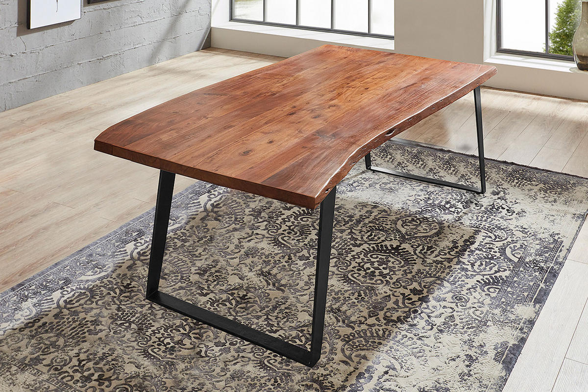 ESSTISCH HAVANNA - Schwarz/Braun, Holz/Metall (80/120/77cm) - SAM