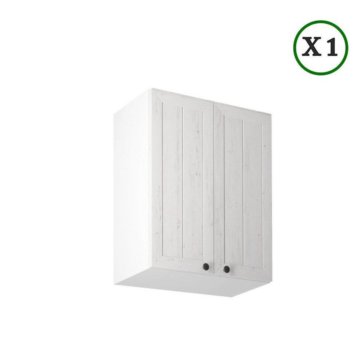 ECKKÜCHE 260 cm - Provence K3-M260 - in Andersen Kiefer - Schwarz/Weiß, Holz/Holzwerkstoff (260/120/47cm)