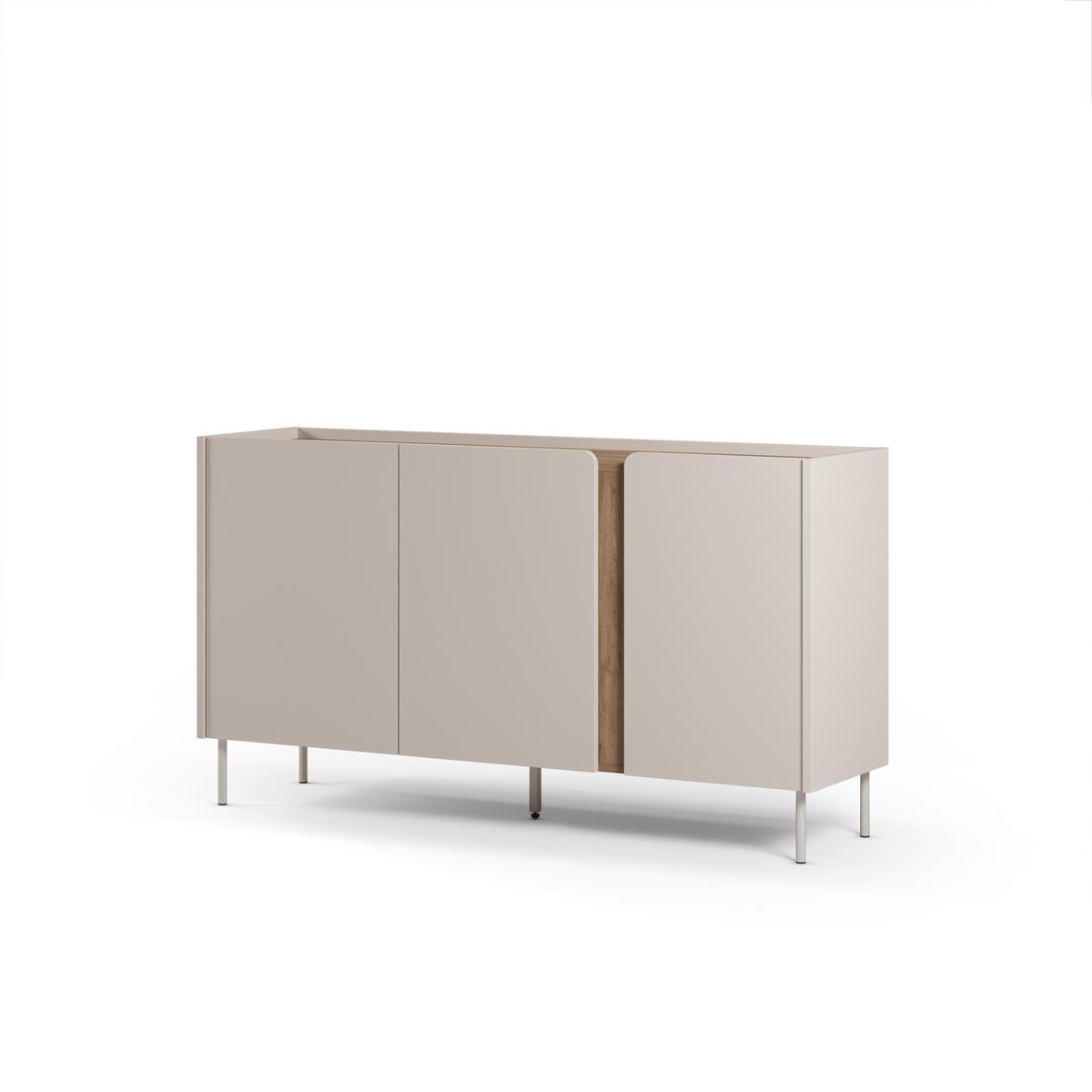 KOMMODE Lucile Beige 150/40.5/82.5 cm - Beige, Holz (40.5/82.5/150cm) - Drawer