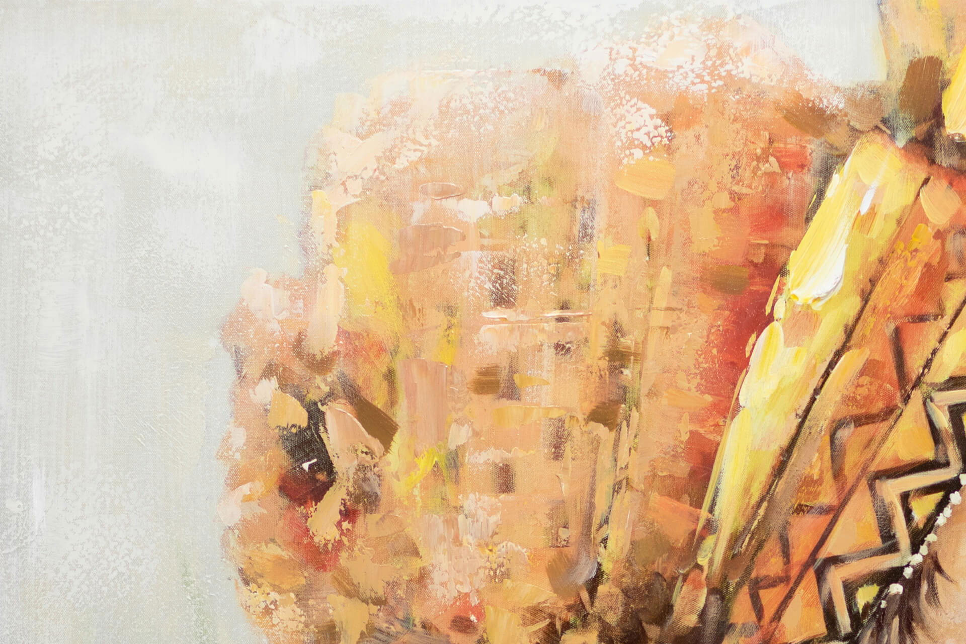 ACRYLBILD HANDGEMALT 80/80 cm - Braun/Grün, Holz/Textil (2/80cm) - KUNSTLOFT