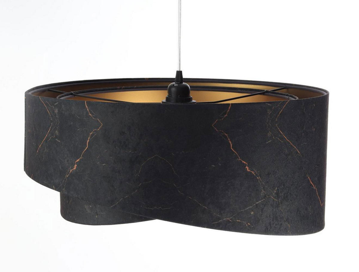 HÄNGELEUCHTE Schwarz 50/23 cm - Schwarz, Kunststoff (50/1/23cm) - ONZENO